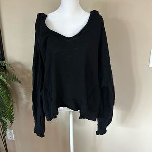 We the free Brand! Black long sleeve top! Like new hardly worn